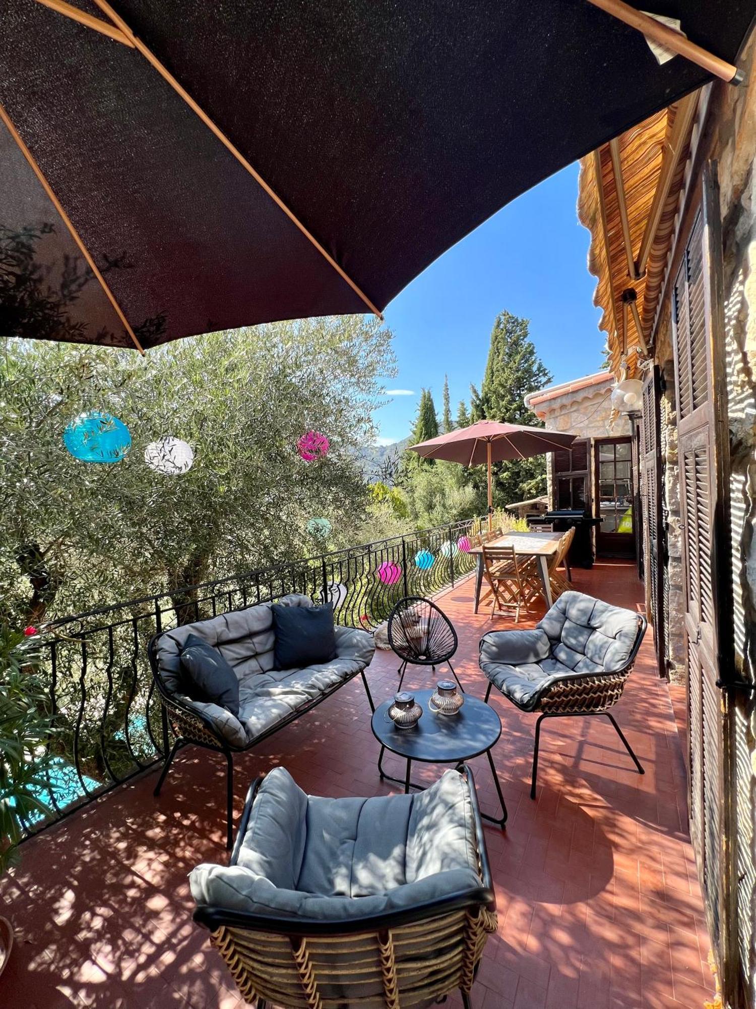 Entre Nice Et Monaco Grande Villa Avec Piscine Privee 12 Personnes Drap Buitenkant foto